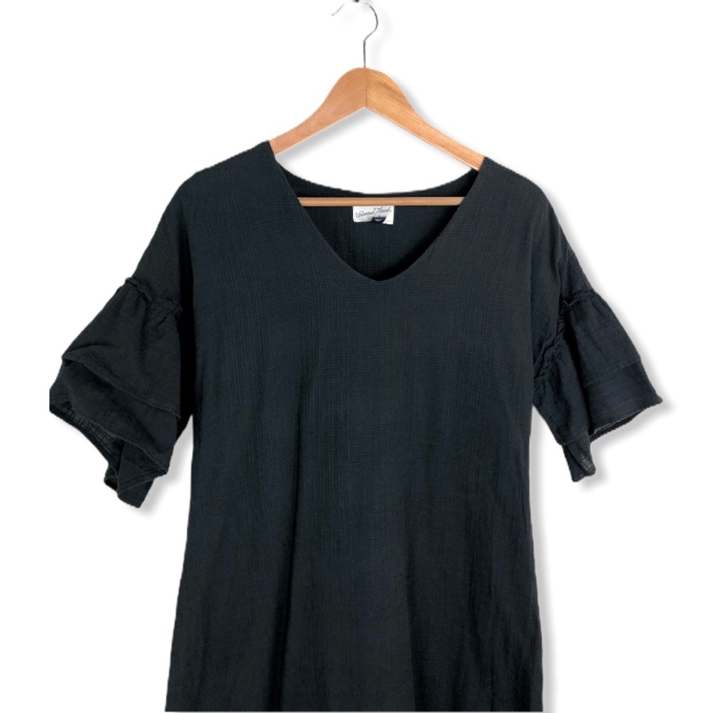 Universal Thread Grey Ruffle Tiered Sleeve Dress - Picture 4 of 10